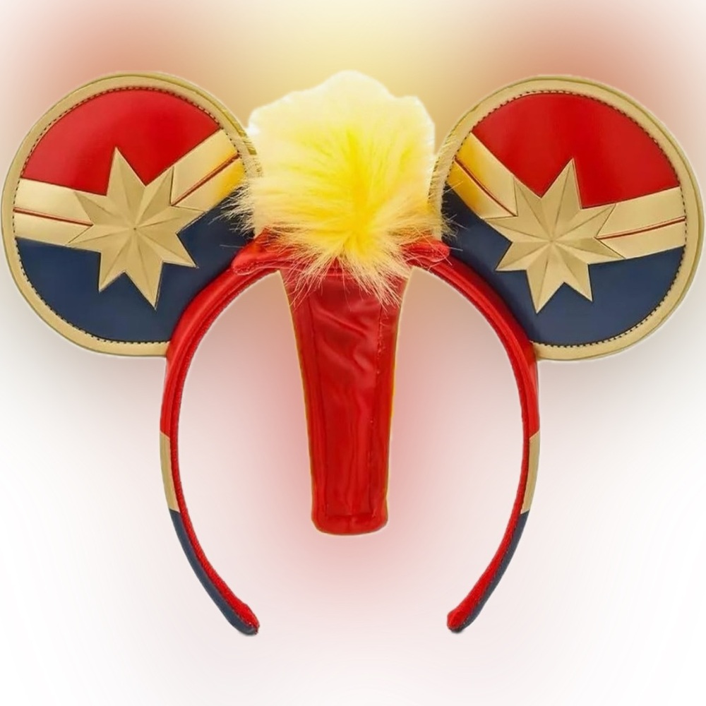 Captain Marvel Ear Headband for Adults Costume - Super Hero.